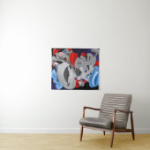 Bits & Pieces - Surreal Jigsaw Faces Artwork Wandteppich (Beispiel (Horizontal))