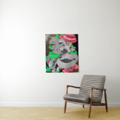 Bits & Pieces - Surreal Jigsaw Faces Artwork Wandteppich (Beispiel)