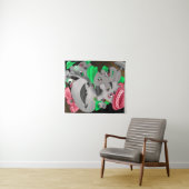 Bits & Pieces - Surreal Jigsaw Faces Artwork Wandteppich (Beispiel (Horizontal))