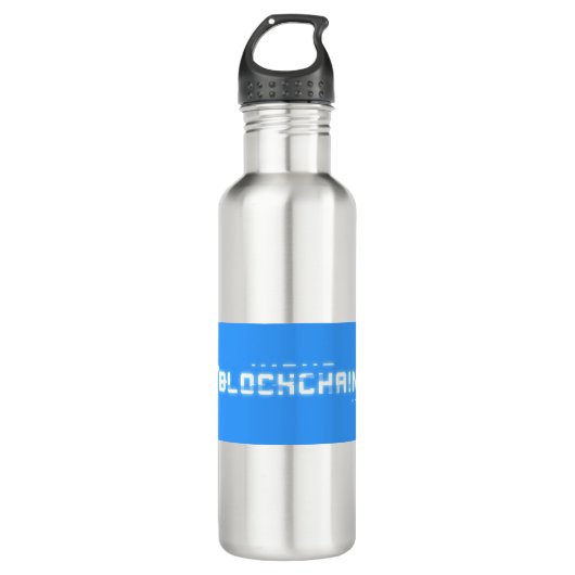 Bitschimmer-Blockkette Edelstahlflasche (Vorderseite)