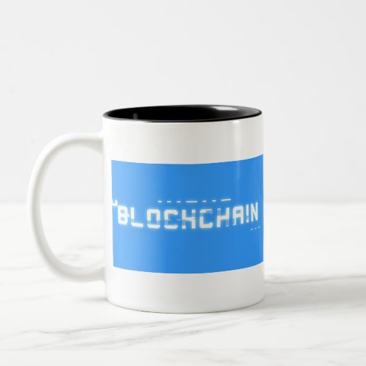 Bitschimmer-Blockkette Zweifarbige Tasse (Links)