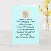 Bitsywoo Cattitudometer Gruß-Karte Karte (Gelbe Blume)