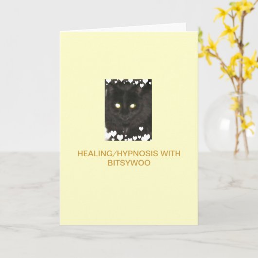Bitsywoo Heilen/Hypnose-Gruß-Karte Karte (Gelbe Blume)
