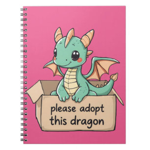 Bitte adoptier diesen Drachen Notizblock