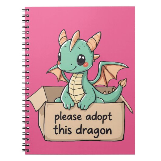 Bitte adoptier diesen Drachen Notizblock (Vorderseite)