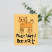 Bitte Adoptier ein Geschenk für Katzenkätzchen Postkarte (Stehend Vorderseite)