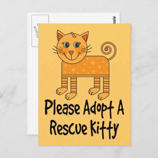Bitte Adoptier ein Geschenk für Katzenkätzchen Postkarte (Vorne/Hinten)