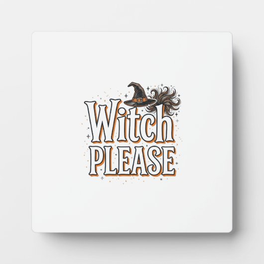 Bitte alte Hexe Halloween-Vektordesign_1 Fotoplatte (Vorderseite)