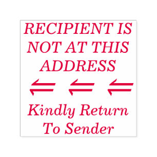 "Bitte an Absender zurücksenden" Stempel
