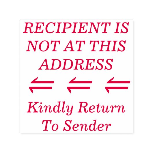 "Bitte an Absender zurücksenden" Stempel (Design)