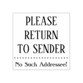 "BITTE AN DEN SENDER ZURÜCKKEHREN" "Kein solcher E Gummistempel (Prägung)