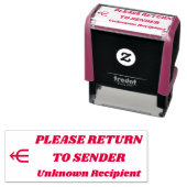 "BITTE AN DEN SENDER ZURÜCKKEHREN" "Unbekannter Em Permastempel (Beispiel)