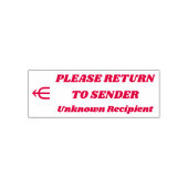 "BITTE AN DEN SENDER ZURÜCKKEHREN" "Unbekannter Em Permastempel (Design)