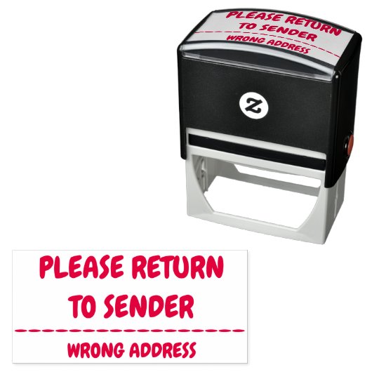 "BITTE AN SENDER ZURÜCKKEHREN" "FALSCHE ADRESSE" PERMASTEMPEL (Beispiel)