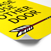 "Bitte andere Tür benutzen" Poster (Ecke)