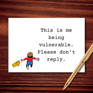 Bitte antworten Sie nicht auf diese Emotion Karte