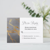 Bitte antworten Sie, UAWG Trendgrau mit Goldmarbli (Stehend Vorderseite)