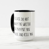 Bitte ärgern Sie den Autor nicht Tasse (Vorderseite Links)