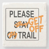 Bitte Aussteigen - Untersetzer Stone (Vorderseite)