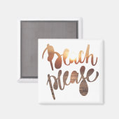 BITTE BEACH | Fun Typografy & Quote Magnet (Vorderseite/Rückseite)