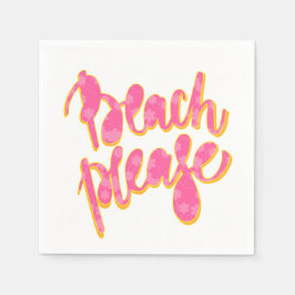 BITTE BEACH | Rosa und orangefarbene Typografie un Serviette