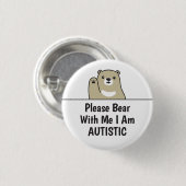 Bitte beachte mich, dass ich autistisch bin button (Vorne & Hinten)