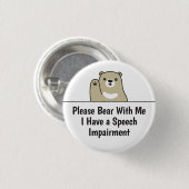 Bitte beachte mich, dass ich eine Sprechstörung ha Button (Vorne & Hinten)