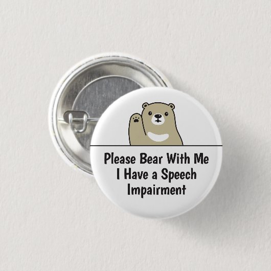 Bitte beachte mich, dass ich eine Sprechstörung ha Button (Vorne & Hinten)