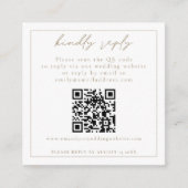 Bitte beantworten Sie QR Code Champagne Wedding RS Begleitkarte (Vorderseite)