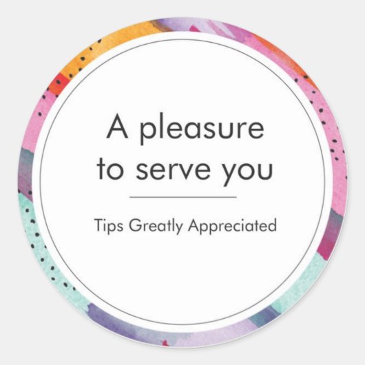 Bitte bedienen (Liefertreiber) Runder Aufkleber (Vorderseite)