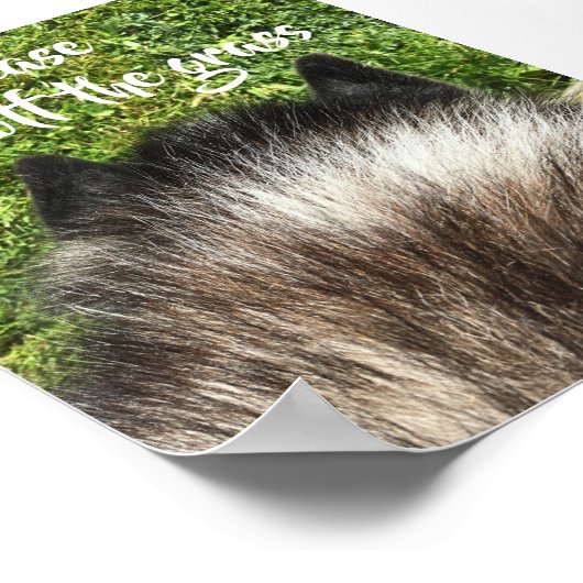 Bitte behalt das Grasschild ab Poster (Ecke)