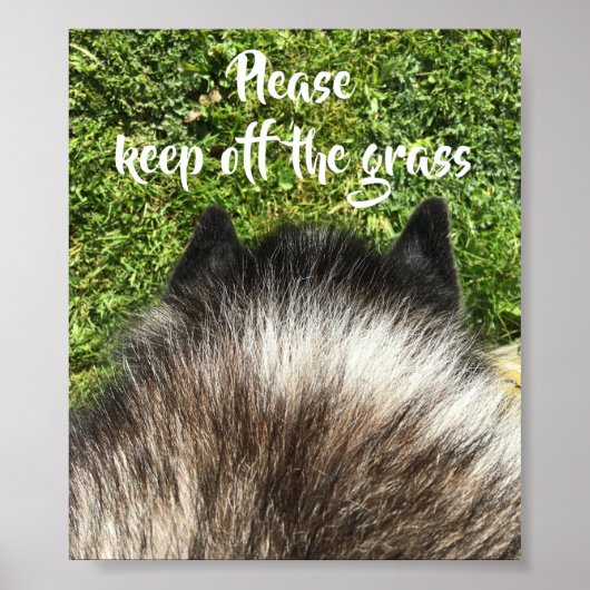 Bitte behalt das Grasschild ab Poster (Vorne)