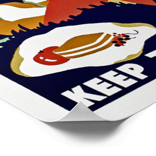 Bitte Behalt die Parkreinigung Poster (Ecke)