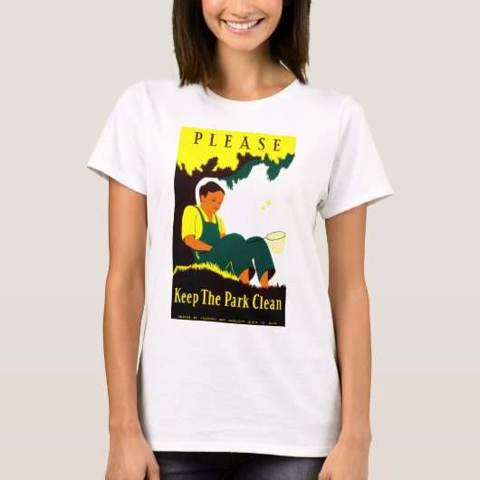 Bitte Behalt die Parkreinigung T-Shirt (Vorderseite)