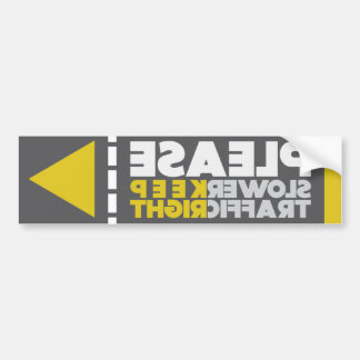 BITTE behält langsamerer Verkehr nach rechts Autoaufkleber