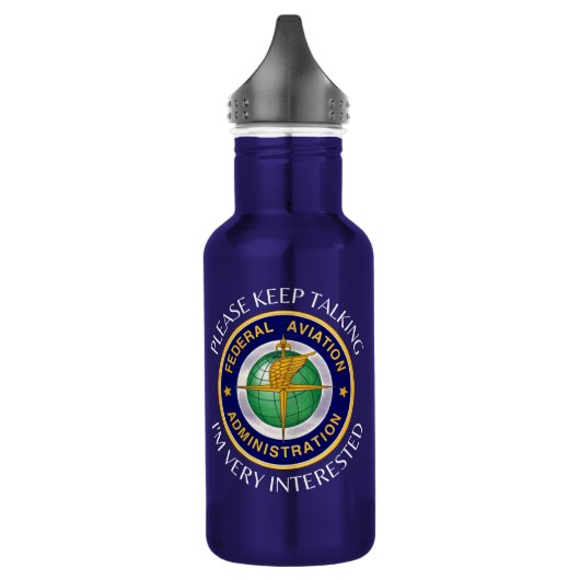 Bitte behalt mit FAA-Flasche Edelstahlflasche (Links)