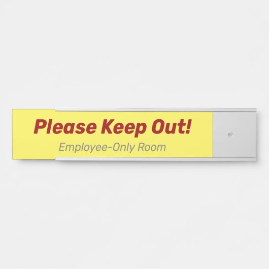 "Bitte Behalt raus!"Schild Türschild (Vorderseite )