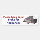 Bitte Behalt zurück — Ich bremse für Igel Autoaufkleber (Vorne)