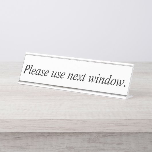 Bitte benutzen Sie die nächste Tischplatte Schreibtischnamensplakette (Vorderseite )