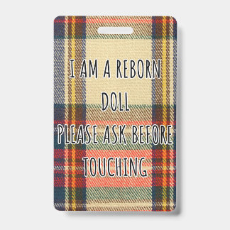 Bitte berühren Sie das Reborn-Puppen-Autositzschil Ausweis