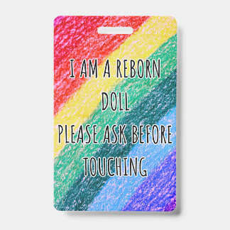 Bitte berühren Sie das Reborn-Puppen-Autositzschil Ausweis