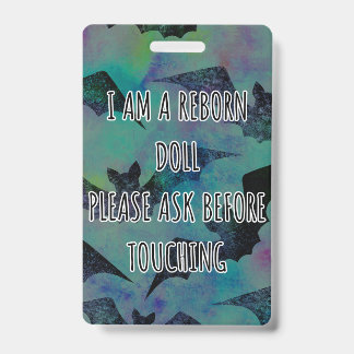 Bitte berühren Sie das Reborn-Puppen-Autositzschil Ausweis