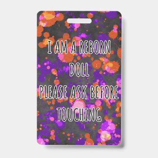 Bitte berühren Sie das Reborn-Puppen-Autositzschil Ausweis