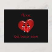 Bitte, besser bald. Rotherz Postkarte (Vorderseite)