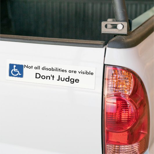 Bitte beurteilen Sie Handicap nicht Autoaufkleber (Auf Lkw)