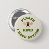Bitte Bienenart Button (Vorne & Hinten)