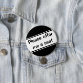 Bitte bieten Sie mir einen Sitzplatz an Button (Beispiel)