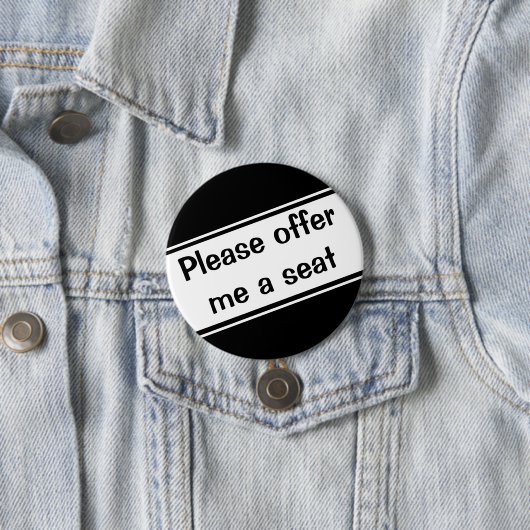 Bitte bieten Sie mir einen Sitzplatz an Button (Beispiel)
