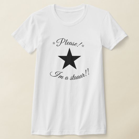 Bitte bin ich ein Star Coquette Slogan Baby T-Shir T-Shirt (Ablage )