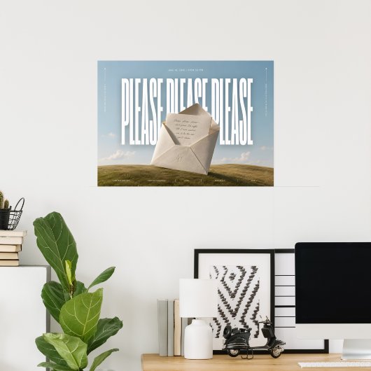 BITTE BITTE BITTE - SC-Zitat-Wandkunstposter Poster (Heimbüro)